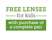 pearle vision offer - Free Lenses with a complete pair purchase for kids 18 and under